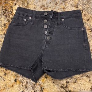 Madewell black denim shorts